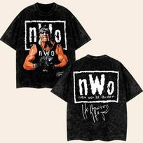 Vintage WWE NWO NWO Hulk Hogan T-Shirt, Vintage Wrestling Cotton T-Shirt - M black