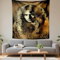 David Coverdale Tapestry Wall Hanging, Whitesnake Singer Poster Art, Retro Wall Decor for Bedroom Living Room Dorm 130x150cm(51x59in)