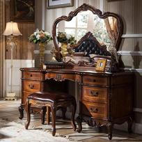 Šiaurietiška Holivudo kėdė Kosmetinis staliukas Medinė saugykla Veidrodis Organizatorius Prabangūs komodos Miegamojo Makiažo sėdimoji vieta Penteadeira Baldai Namai