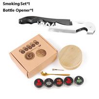 Cocktail Smoker Kit Gifts for Men Drink Smoker Kit & 1 Flavors Wood Chips Bourbon Whiskey Smoker Old Fashioned Smoker Kit