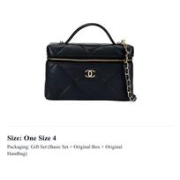 CHANEL Grain Blizgus Veršio Odos Kosmetinė Rankinė Moteriška Juoda AP4936-B22105-94305 One Size 4