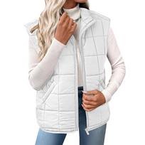 Women's Casual Quilted Padded Vest Sleeveless Jacket Outerwear XL balta