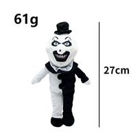New TERRIFIER 3 Plush Clown Plush Toy Scary Stuffed Animal Plush Children Halloween Gifts Fans Collection or Decorate the Room 25cm white