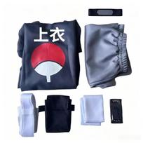 Vaikams Shisui Uchiha Cosplay Pilnas Rinkinys, Naruto Jauno Shisui Anime Kostiumas su Peruku ir Batai XL gray