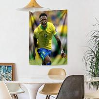 Brazilian Footballer Number Ten Wall Decor Tapestry Art For Pet Memorial Birthdaywedding Party Backdrop Family Gift 100cmx150cm
