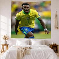 Brazilian Footballer Number Ten Wall Decor Tapestry Art For Pet Memorial Birthdaywedding Party Backdrop Family Gift 180cmx230cm