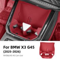 For BMW X3 2025-2026 Silicone Wireless Charger Cup Mat Anti Slip Dustproof Central Console Liner Interior Decor Car Accessories raudona