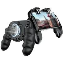 H9 6 Finger Mobile Phone Game Trigger Gamepad Joysticks Controller W/ Radiator Aim Shooting L1R1 Key Button PUBG for iOS Android 5 1Pcs H9 gray