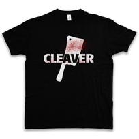 Cleaver T Shirt Sopranos The Horror Slasher Butcher Knife Chopper Hatchet Axe Vintage Washed Streetwear Casual XL white