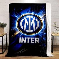 Inter Milan Logo Warm blanket with Blue Electric Design Flannel blanket for bedroom, living room, sofa, and nap 80x120cm(31*47in)