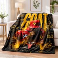 Lewis Hamilton Printed Flannel Blanket Warm Comfort Bed Throw For Indoor Home Decoration 150cmx180cm
