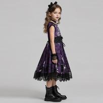 Halloween children adult skeleton bat cos costumes stage costumes 140 violetinė