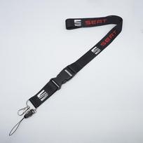 Madingas kaklo dirželis-diržas Raktų, mobiliojo telefono, darbo ID kortelės pakabinimo virvutė Nailoninis Seat Leon Mk3 Mk2 Mk1 Ibiza 6j Cupra priedams black