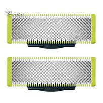 Rounded Edge Shaver Blade 2Pcs Replacement for Philips One QP220/50 Electric Stainless Precision Trimming Head Steel Men Razor Beard Trimmer 2pcs gray