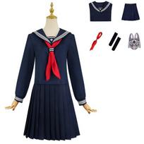 Silent Hill F Shimizu Hinako Cosplay Outfit With Durable Fabric For Role Play And Anime Festivals S tamsiai mėlyna spalva
