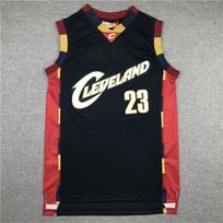 Mens Basketball Tank Top Retro Embroidered Jersey LeBron James High School Style 23 Black Red Blue Medium