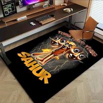 Tung Tung Sahur Adventure Carpet For Playroom Bedroom Living Room Sofa Home Decorkids Game Area Rug Nonslip Floor Mat 40cmx60cm brown