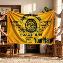 Can-Am (1) Personalized Name Blanket Soft Cozy Gift for Sofa Bed Couch Home Decoration 80cmx120cm orange