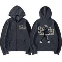 Hip Hop Singer Eminem Zip Up Hoodie Slim Shady Music Album Rap Graphic Hooded Men Fashion Zipper Sweatshirt Unisex Fleece Coats XL black