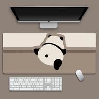 Cute Panda Workday Mouse Pad Large Computer Office Game Table Mats XXL Rubber Anti-slip Gaming Keyboard Mousepads Long Desk Pads 300X700X2MM