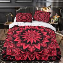 3D Bohemian Plaid Pattern Duvet Cover Set 2 Pcs, Microfibre Bedding Set for Kids Teens Boys Room Decor with Pillowcase Single 135x200cm 2pcs&Duvet Cover