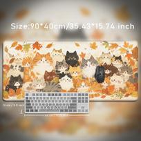 Autumn Cats Mouse Pad Gaming XL Custom Large New Mousepad XXL Mechanical Keyboard Pad Natural Rubber Carpet Mouse Mats