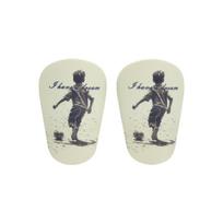 1 Pair Mini Football Shin Guards Thickened Mini Design Fan Commemorative Collectible For Football Souvenir Gift Youth Adult 1 Blue XXS