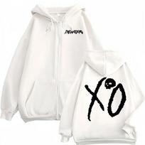 The Weeknd XO After Hours Til Dawn Jacket Sweatshirts Clothes Oversized Zip Up Hoodies Fleece Long Sleeve Zipper Pullovers S white