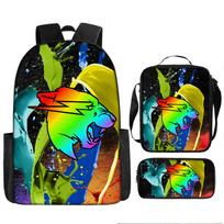 Mr Beast Lightning Cat Digital Print Student Book Bag With Comfort Air Cushion Straps For School Style 33