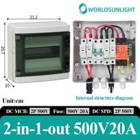 Professional 1000V DC Combiner Box for Large Scale Solar Power Plants High Current Capacity Durable Build 500V 20A