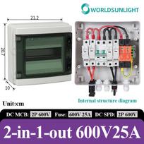 Professional 1000V DC Combiner Box for Large Scale Solar Power Plants High Current Capacity Durable Build 600V 25A