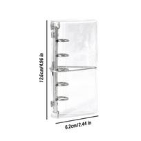 INS Transparent PVC Binder Notebook M2.5 with Elastic Band Photo Card Organizer DIY Loose-leaf Journal Stationery Lovers white