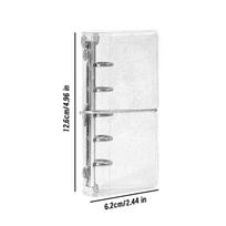INS Transparent PVC Binder Notebook M2.5 with Elastic Band Photo Card Organizer DIY Loose-leaf Journal Stationery Lovers