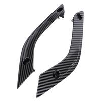 2pcs Interior Door Grab Handle Insert Cover Trim Carbon Fiber Look Replacement for Jeep Wrangler JK 2011 2018 gray