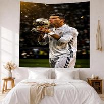Cristiano Ronaldo Wall Decor Tapestry Art For Pet Memorial Birthdaywedding Party Backdrop Family Gift 150cmx200cm