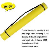 Retractable Leather Grain Art Supplies Tube for Storage and Transport citrinos geltonos spalvos
