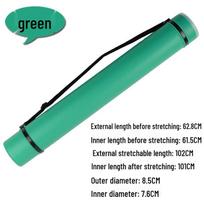 Retractable Leather Grain Art Supplies Tube for Storage and Transport mėlyna