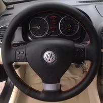 Volkswagen Golf 5 Mk5 Passat B6 Tiguan 2007 - 2011 Automobilio Vairo Dangtelis Rankinio Siuvimo Odos Pynimo Aksesuarai red thread gray