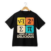 I Ate Some Pi Math Pun Tee Pi Day Funny Casual Cotton T-Shirt for Men Women 150 multi