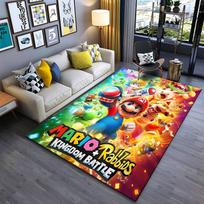 Mario and Rabbids Game Carpet suitable as a non-slip mat for the living room or bedroom sofa 60x90cm( 23x35in )