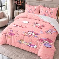 The Amazing Digital Circus 3Pcs Bedding Set Duvet Cover With Two Pillowcases For Bedroom Home Decoration 180cmx210cm