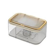 Large Capacity Wet Wipes Box with Spring Plate Wall Mounted Mask Storage Box Tissue Box  for Home auksas/smėlis
