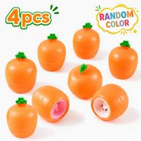 Stress-relieving Carrot Rabbit Toy, A Novel and Unique Carrot Cup Stress-relieving Toy. 4pcs beige
