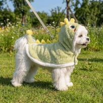Soft Dog Dinosaur Transformation Outfit Super Absorbent Dog Autumn Winter Cloak  After-Swim M žalia