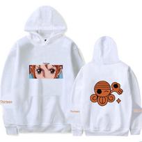 Unisex ONE PIECE Nami Pirate King Hoodie with Plus Velvet - Anime Printed Sweatshirt M