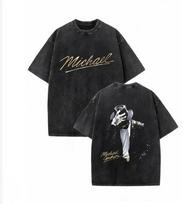 Michael Jackson marškinėliai SKALBTI Medvilniniai Unisex marškinėliai Pop karaliaus marškinėliai 120 black