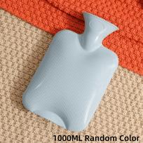 Rubber Material Hot Water Bottle Explosion-Proof Design Heat Pad Portable Belly Warmer  Keep Warm 1000ml Hot Bag brown