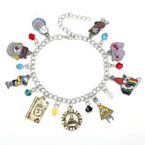 Gravity Falls Triangle Bill Necklace & Dipper's Journal Keychain gray