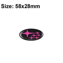 58x28mm Epoxy Car Sticker Steering Wheel Center Emblem Decoration for Subaru XV Forester Impreza Tribeca STI WRX BRZ Legacy rožinė
