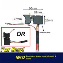 1Pcs Cordless Drill Speed Control Brushless Push Button Trigger Electric Drill Switch With Small Light Power Tool Parts as the picture